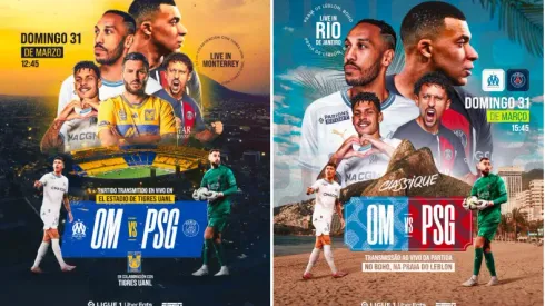 Arte dos eventos divulgados pela Ligue 1 Uber Eats. Foto: Divulgação / Ligue 1