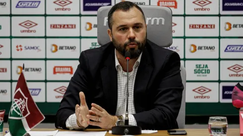 CT Carlos Castilho.<br />
Coletiva do Presidente Mário Bittencourt.<br />
FOTO: LUCAS MERÇON/FLUMINENSE F.C.