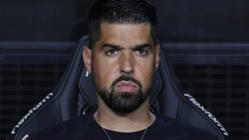 António Oliveira na Neo Química Arena em partida entre Corinthians e Ponte Preta, pelo Campeonato Paulista, no dia 25/02/2024.