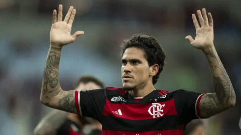 Pedro, atacante do Flamengo em jogo do Campeonato Carioca. Foto: Jorge Rodrigues/AGIF