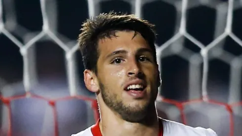 Calleri comemora seu gol pela Copa Libertadores 2016. Atacante volta a jogar o torneio pelo SP.