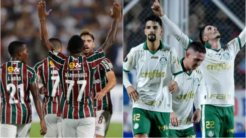 Fluminense e Palmeiras na Libertadores. Foto: Marcelo Endelli/Daniel Apuy/Getty Images