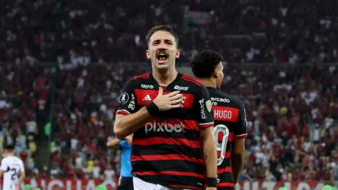 Léo Ortiz comemorando o seu tento. Foto: Wagner Meier/Getty Images