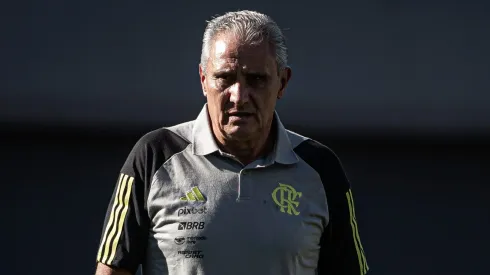 Tite durante o duelo contra o Atlético-GO. O treinador alertou sobre a maratona de jogos