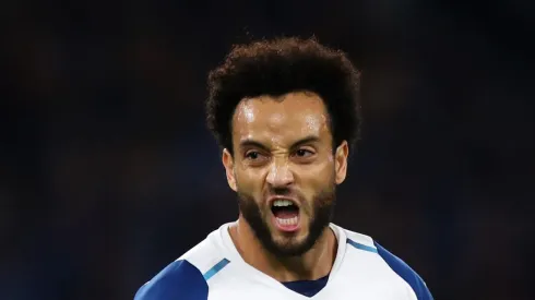 Felipe Anderson comemora gol pela Lazio. Meia vai jogar no Verdão. Foto de Paolo Bruno/Getty Images