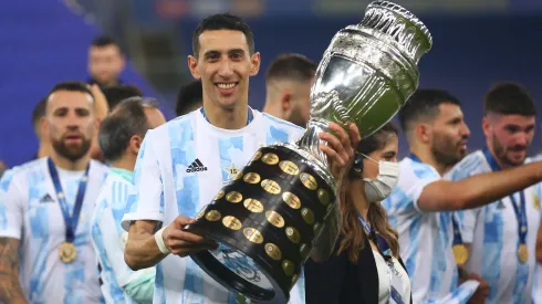 Di Maria comemorando o título da Copa América (Foto: Buda Mendes/Getty Images)