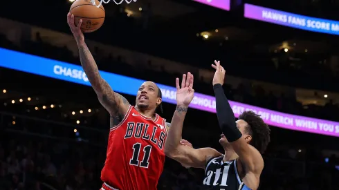 Em Atlanta, Hawks e Bulls duelaram pela temporada regular da NBA (Foto: Kevin C. Cox/Getty Images)