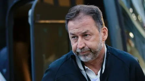 SP - SAO BERNARDO DO CAMPO - 27/01/2024 - PAULISTA 2024, SAO BERNARDO X CORINTHIANS - Augusto Melo, presidente do Corinthians durante chegada da equipe para partida contra o Sao Bernardo no estadio Primeiro de Maio pelo campeonato Paulista 2024. Foto: Fabio Giannelli/AGIF