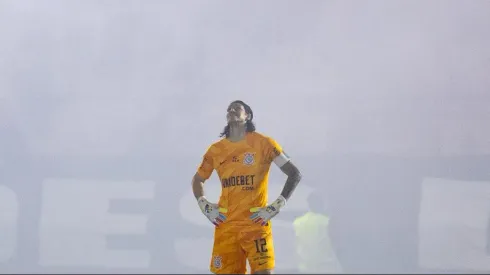 SP - BRAGANCA PAULISTA - 20/04/2024 - BRASILEIRO A 2024, BRAGANTINO X CORINTHIANS - Cassio jogador do Corinthians lamenta durante partida contra o Bragantino no estadio Nabi Abi Chedid pelo campeonato Brasileiro A 2024. Foto: Fabio Moreira Pinto/AGIF