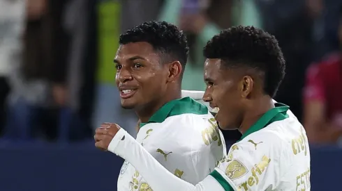 Luis Guilherme comemorando o seu tento contra os equatorianos. Foto: Cesar Greco/Palmeiras