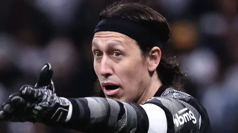 Cássio durante partida na Neo Química Arena entre Corinthians e Red Bull Bragantino, pelo Campeonato Brasileiro de 2022, no dia 29/08.