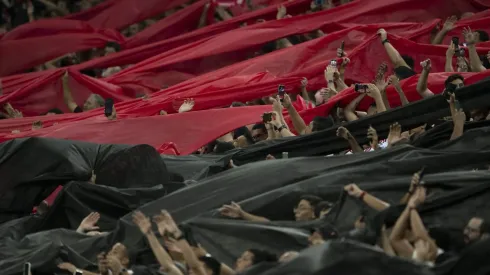 RJ – RIO DE JANEIRO – 10/04/2024 – COPA LIBERTADORES 2024, FLAMENGO X PALESTINO – Torcida do Flamengo durante partida contra Palestino no estadio Maracana pelo campeonato Copa Libertadores 2024. Foto: Jorge Rodrigues/AGIF