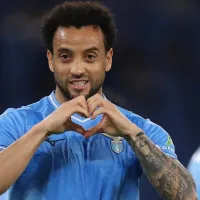 Cada dia mais perto: Felipe Anderson joga muito na Lazio, dá chute incrível, e anima torcedores do Verdão