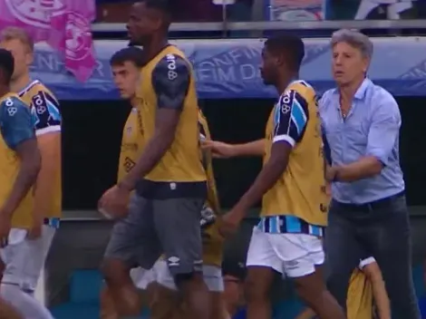 Renato Portaluppi fica irritado com árbitro e retira reservas do Grêmio