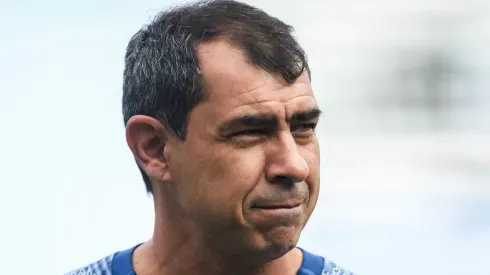 Fábio Carille antes da partida contra o Paysandu. Técnico é cobiçado no mercado.