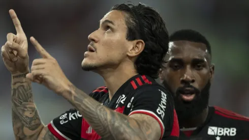 RJ – RIO DE JANEIRO – 01/05/2024 – COPA DO BRASIL 2024, FLAMENGO X AMAZONAS – Pedro jogador do Flamengo comemora seu gol durante partida contra o Amazonas no estadio Maracana pelo campeonato Copa Do Brasil 2024. Foto: Jorge Rodrigues/AGIF
