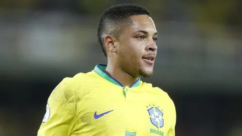 Vitor Roque em ação pela Seleção Brasileira Sub-20