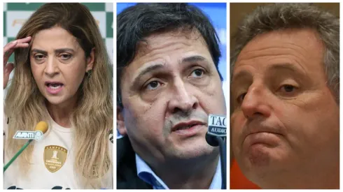 Leila Pereira (Palmeiras), Alberto Guerra (Grêmio) e Landim (Flamengo) têm opiniões diferentes sobre continuação do Brasileirão