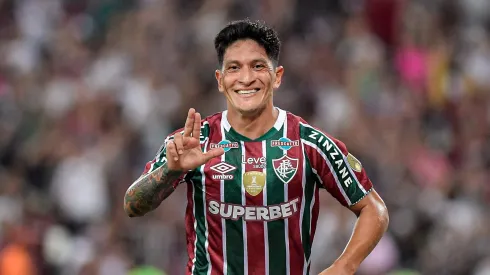 Cano comemorando gol contra o Colo-Colo na Libertadores 2024