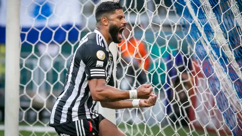 Hulk comemorando gol. Hulk em perído de seca. Gol na partida contra o Cruzeiro no estadio Mineirao pelo campeonato Mineiro 2024. Foto: Fernando Moreno/AGIF