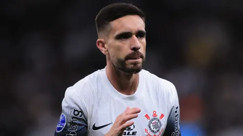 Igor Coronado durante partida entre Corinthians e Argentinos Juniors, na Neo Química Arena, pela Copa Sul-Americana, no dia 14/05/2024.
