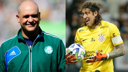 Os goleiros Marcos e Cássio. Foto Marcos: Helio Suenaga/Getty Images. Foto Cássio: Ricardo Moreira. Getty Images.