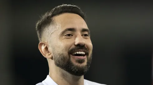 RJ - RIO DE JANEIRO - 05/05/2024 - BRASILEIRO A 2024, BOTAFOGO X BAHIA - Everton Ribeiro jogador do Bahia comemora gol durante partida contra o Botafogo no estadio Engenhao pelo campeonato Brasileiro A 2024.