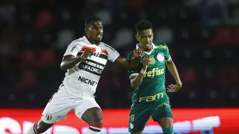 SP – RIBEIRAO PRETO – 23/05/2024 – COPA DO BRASIL 2024, BOTAFOGO-SP X PALMEIRAS – Estevao jogador do Palmeiras durante partida contra o Botafogo-SP no estadio Santa Cruz pelo campeonato Copa Do Brasil 2024. Foto: Thiago Calil/AGIF