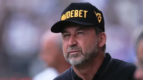 SP - SAO PAULO - 28/04/2024 - BRASILEIRO A 2024, CORINTHIANS X FLUMINENSE - Augusto Melo presidente do Corinthians durante partida contra o Fluminense no estadio Arena Corinthians pelo campeonato Brasileiro A 2024. Foto: Ettore Chiereguini/AGIF