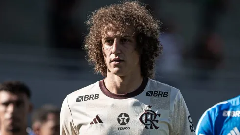 David Luiz durante partida entre Atlético/GO e Flamengo, no Serra Dourada, pelo Campeonato Brasileiro, no dia 14/04/2024.