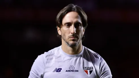 Luis Zubeldía, técnico do São Paulo, durante partida contra o Águia de Marabá no estádio Morumbi pela Copa Do Brasil