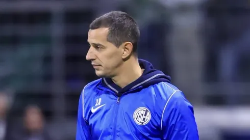 Leandro Romagnoli, técnico do San Lorenzo, durante partida contra o Palmeiras na Arena Allianz Parque pela Copa Libertadores