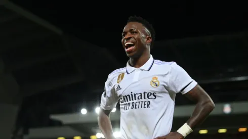 Vini Jr anotou um gol na final da Champions. Michael Regan/Getty Images.