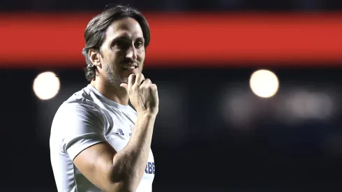 Luis Zubeldia tecnico do Sao Paulo durante partida contra o Aguia de Maraba no estadio Morumbi pelo campeonato Copa Do Brasil 2024. Foto: Marcello Zambrana/AGIF