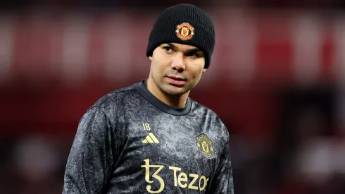 Casemiro atuando pelo Manchester United. Foto: Catherine Ivill/Getty Images.