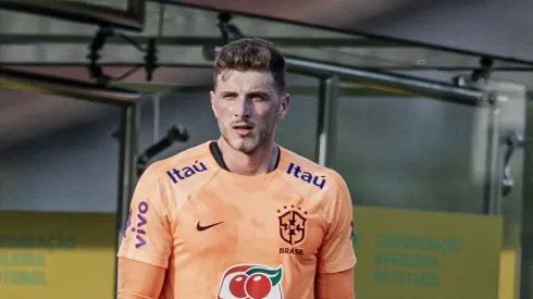 Bento em treino da Seleção Brasileira