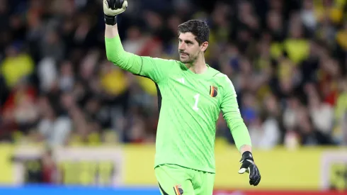 STOCKHOLM, Thibaut Courtois não vai para Eurocopa. (Foto de Linnea Rheborg/Getty Images)