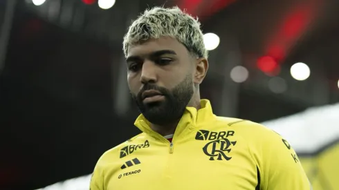 Gabigol durante partida entre Flamengo e Grêmio, no Maracanã, pelo Campeonato Brasileiro, no dia 13/06/2024.