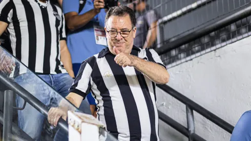 Presidente durante a final do Paulistão, diante do Palmeiras