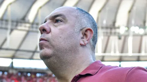 RJ - RIO DE JANEIRO - 30/03/2024 - CARIOCA 2024, NOVA IGUACU X FLAMENGO FINAL - Marcos Braz dirigente do Flamengo durante partida contra o Nova Iguacu no estadio Maracana pelo campeonato Carioca 2024.