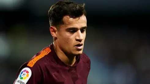 Philippe Coutinho durante partida entre Malaga e Barcelona, no Estádio La Rosaleda, pela La Liga, no dia 10/03/2018. Foto: Aitor Alcalde/Getty Images