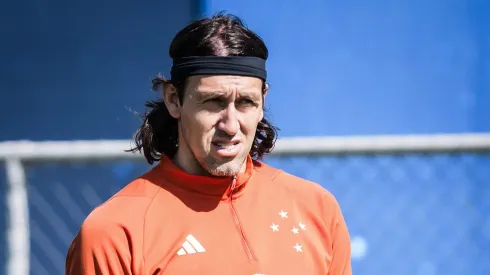 Cássio, goleiro do Cruzeiro, na Toca da Raposa - Foto: Gustavo Aleixo/Cruzeiro