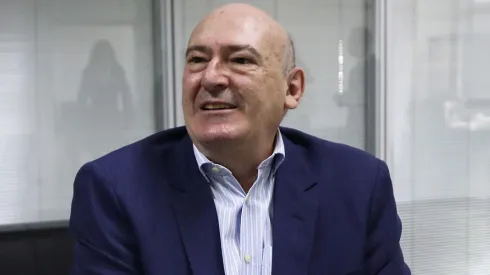 O ex-presidente Andrés Rueda durante a Assinatura do Termo de Adesão ao Pacto Nacional Pela Consciência Vacinal, em agosto de 2023. Foto: Pedro Ernesto Guerra Azevedo/Santos FC