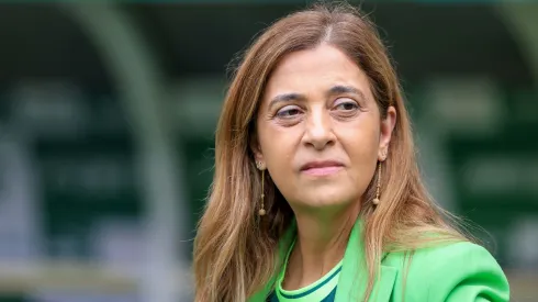 Leila Pereira, presidente do Palmeiras, antes da partida entre Palmeiras e Água Santa no estádio Arena Allianz Parque pelo campeonato Paulista 2023. Foto: Marcello Zambrana/AGIF
