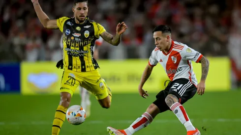 Esequiel Barco em ação pelo River na Libertadores, contra o Deportivo Táchira (Foto: Marcelo Endelli/Getty Images)