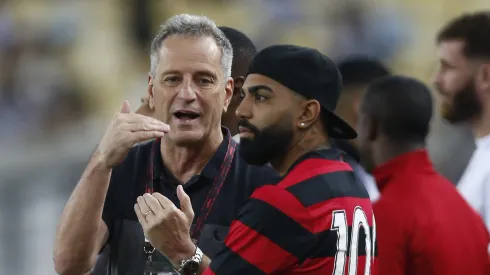 Gabigol e Landim, atacante e presidente do Flamengo - Foto: Wagner Meier/Getty Images