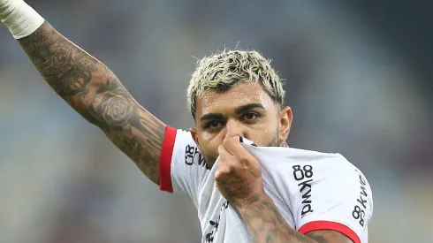 Gabigol comemorando gol contra o Vasco da Gama. Foto: Wagner Meier/Getty Images