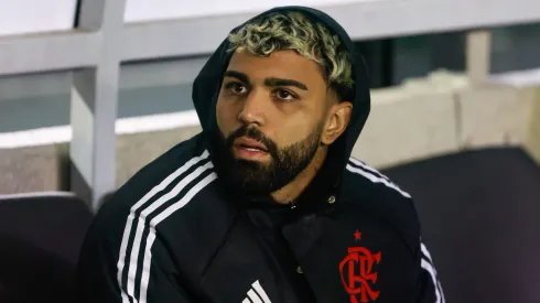 Gabriel jogador do Flamengo durante partida contra o Juventude no estadio Alfredo Jaconi pelo campeonato Brasileiro A 2024. Foto: Luiz Erbes/AGIF