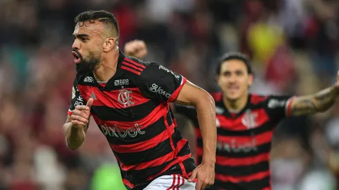 Fabricio Bruno jogador do Flamengo comemora seu gol durante partida contra o Cruzeiro no estadio Maracana pelo campeonato Brasileiro A 2024. Foto: Thiago Ribeiro/AGIF