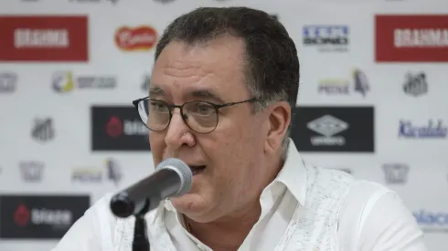 SP - SANTOS - 21/06/2024 - SANTOS, COLETIVA MARCELO TEIXEIRA - Marcelo Teixeira presidente do Santos durante coletiva de imprensa realizada no CT Rei Pele.